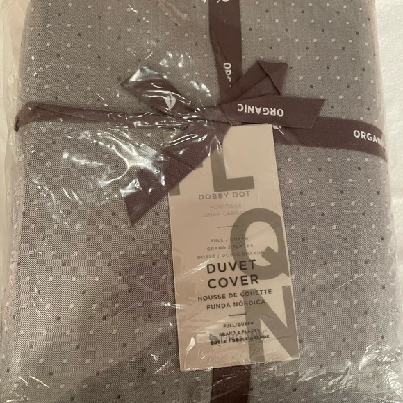 West Elm Bedding West Elm Dobby Dot Duvet Cover Full Queen Grey